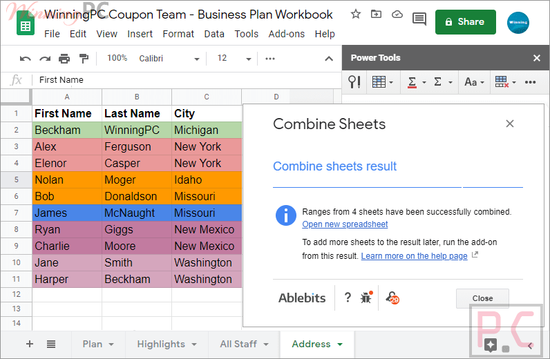 Result Combine Sheets Add On For Google Sheets Result Combine Sheets Add On For Google Sheets