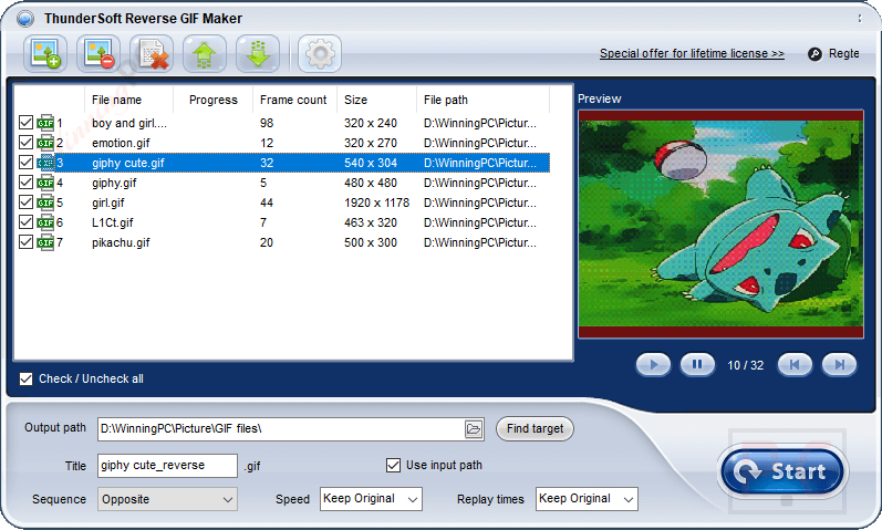 Reverse Gif Thundersoft Gif Converter