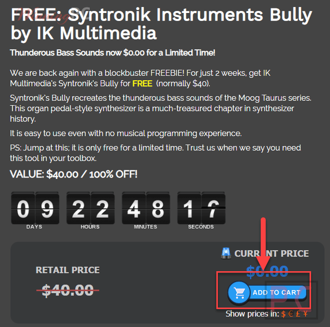 Syntronik Instruments Bully Giveaway Page