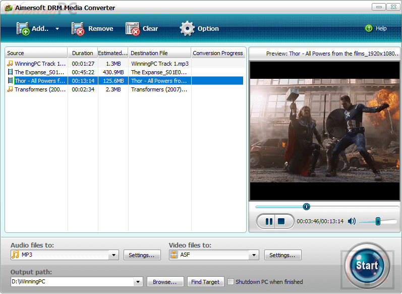 Aimersoft Drm Media Converter Screenshot Aimersoft Drm Media Converter