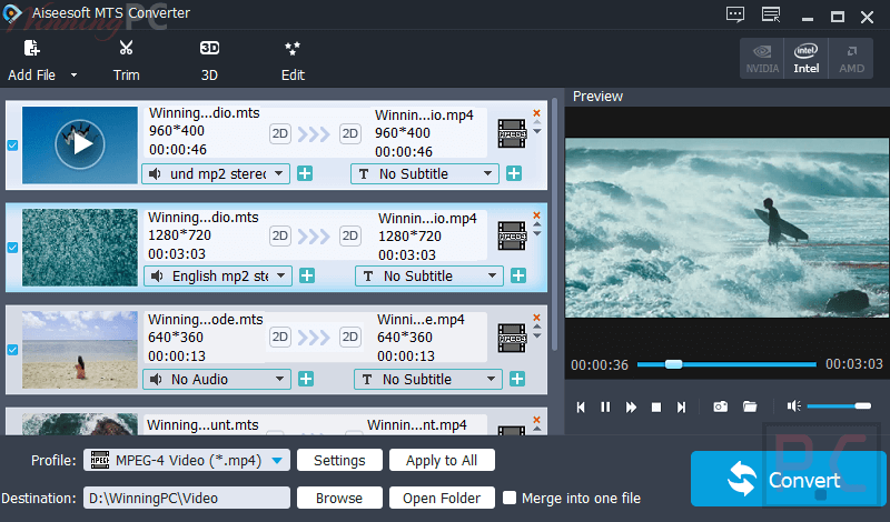 Aiseesoft Mts Converter Screenshot Aiseesoft Mts Converter Screenshot