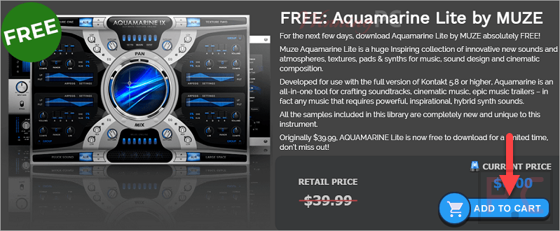 Aquamarine Lite Giveaway Page