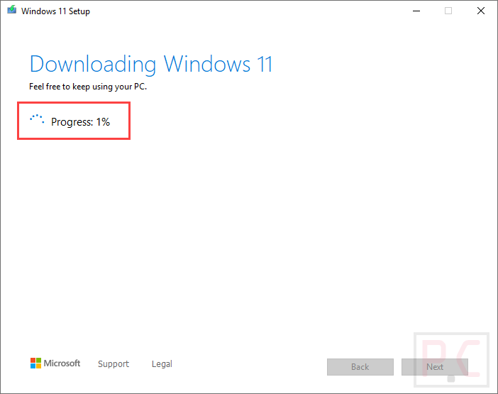 Downloading Windows 11 Downloading Windows 11