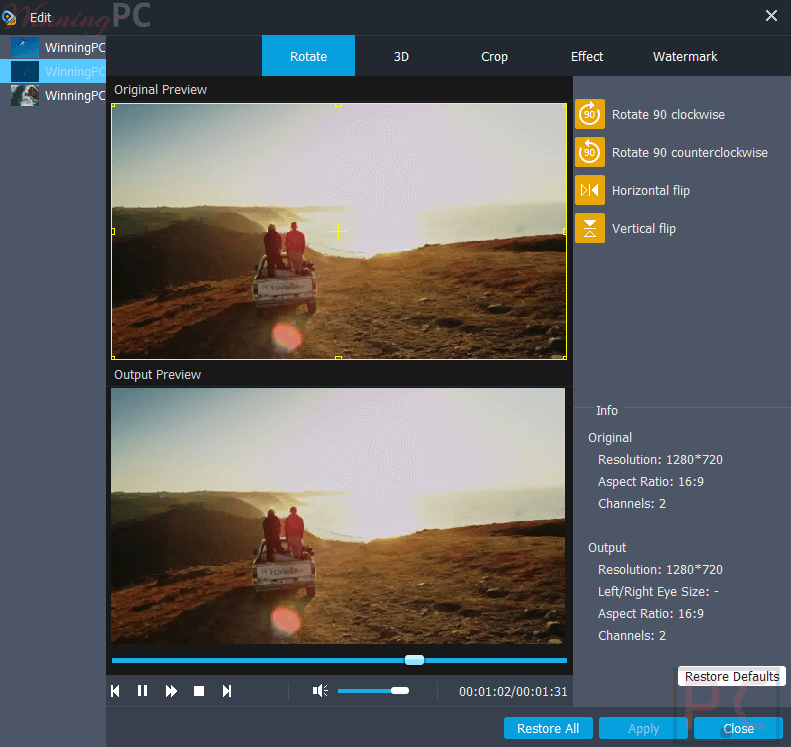 Edit Aiseesoft Hd Video Converter