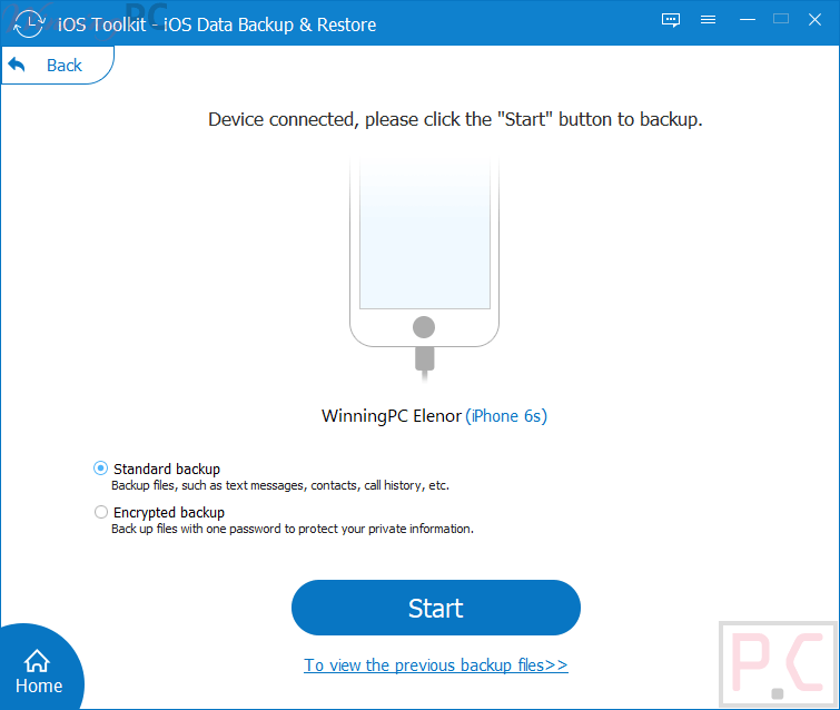Start Anymp4 Ios Data Backup Restore