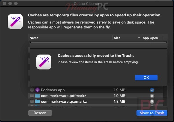Caches Successfully Moved Macmagic