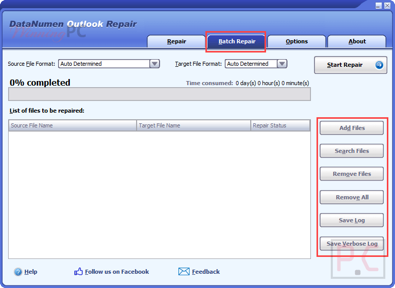 Datanumen Outlook Repair Batch Repair