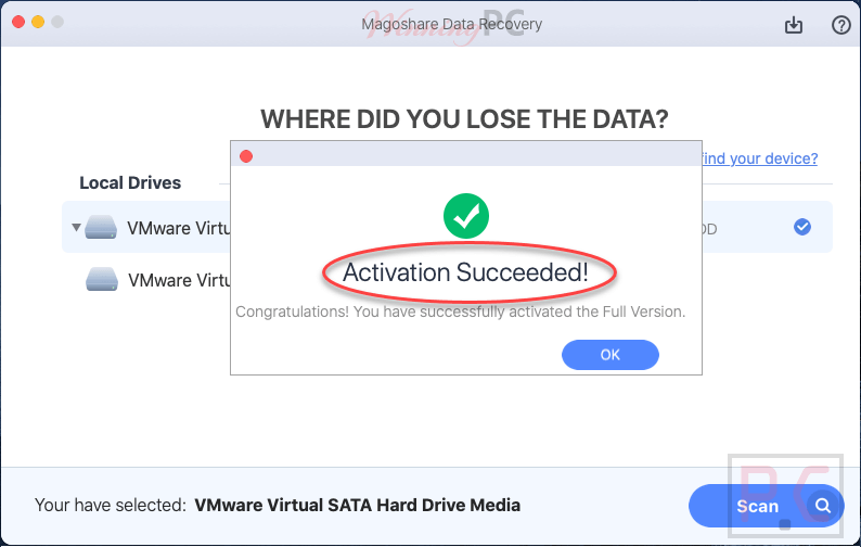 Magoshare Data Recovery For Mac Activation Succeeded Magoshare Data Recovery For Mac Activation Succeeded