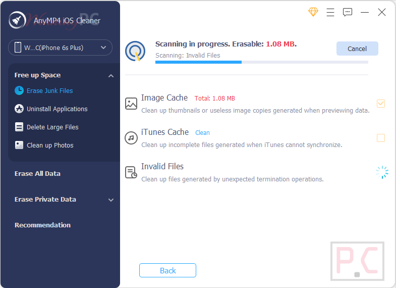 Scanning Anymp4 Ios Cleaner
