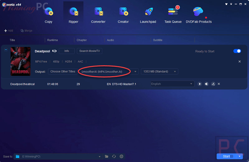 Start Conversion Dvdfab Smoother Ai Start Conversion Dvdfab Smoother Ai