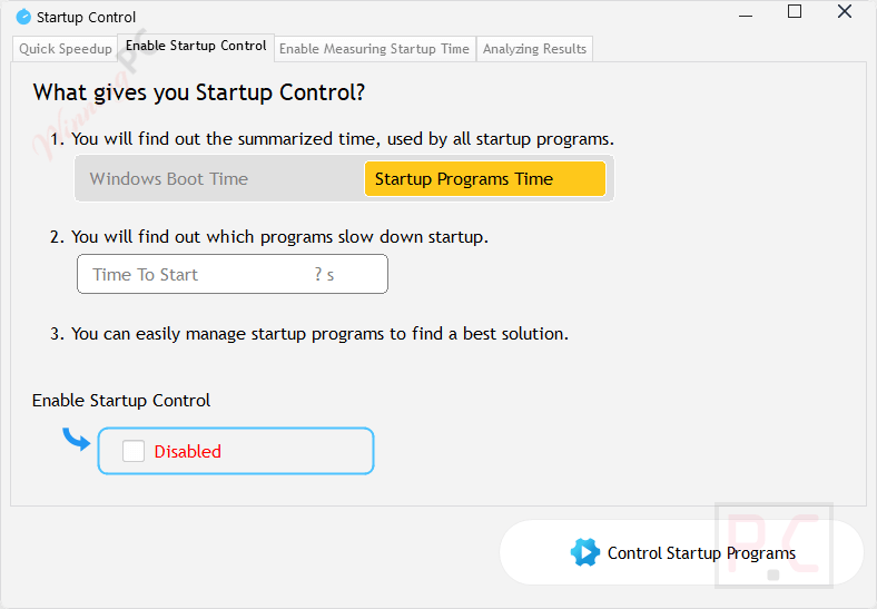 Startup Control Bootracer Premium Startup Control Bootracer Premium