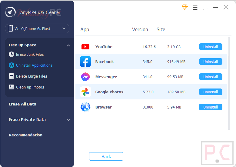 Uninstall Applications Anymp4 Ios Cleaner