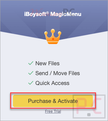 Activate Iboysoft Magicmenu
