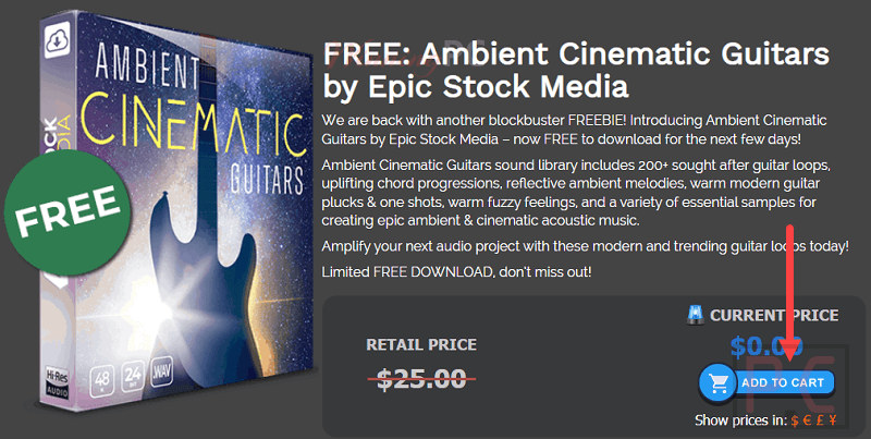 Ambient Cinematic Guitars Giveaway Page Ambient Cinematic Guitars Giveaway Page