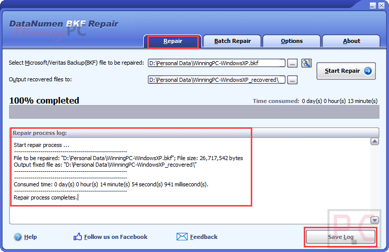 Datanumen Bkf Repair Screenshot Datanumen Bkf Repair Coupon Code For Free