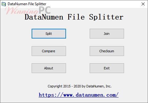 Datanumen File Splitter Screenshot Datanumen File Splitter Screenshot