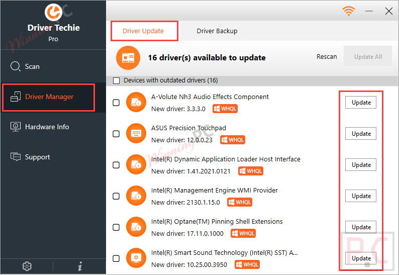 Driver Techie Pro Driver Manager Update