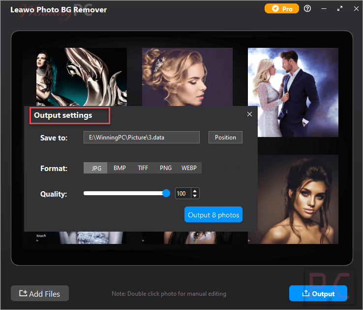 Output Settings Leawo Photo Bg Remover Output Settings Leawo Photo Bg Remover