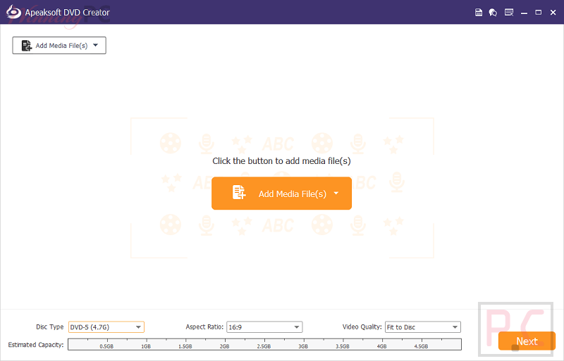 Apeaksoft Dvd Creator Screenshot