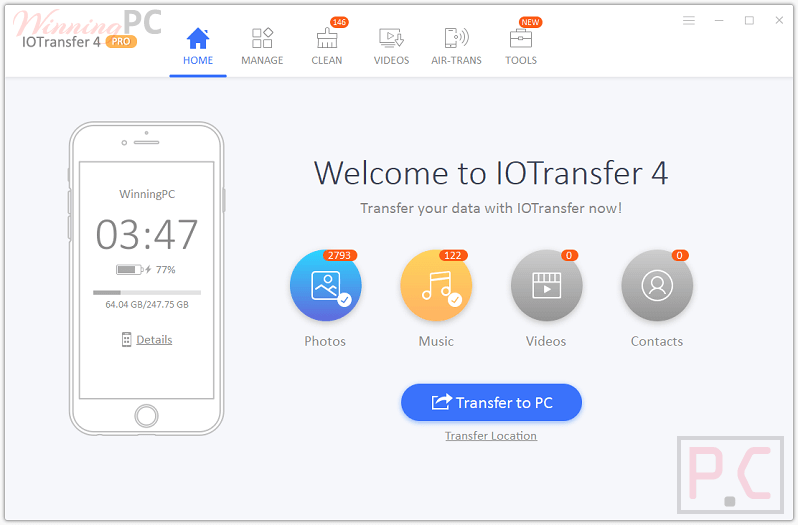 Iotransfer Pro 4 Main Screenshot Iotransfer Pro 4 Main Screenshot