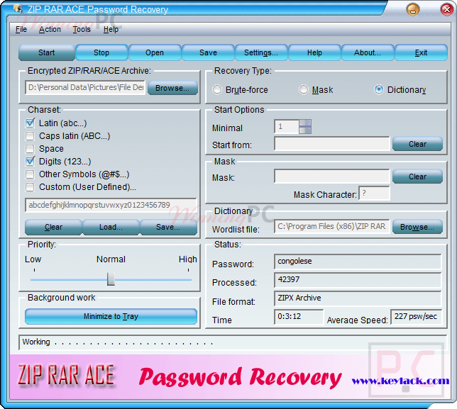 Zip Rar Ace Password Recovery