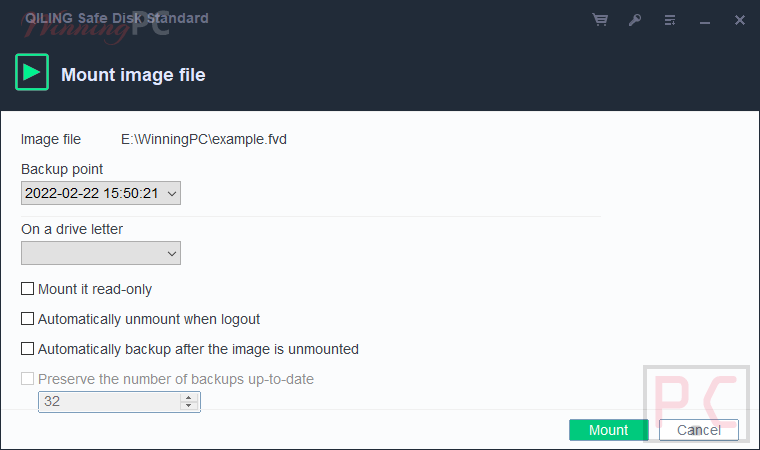 Mount Image File Qiling Safe Disk