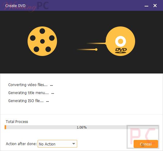 Processing Apeaksoft Dvd Creator