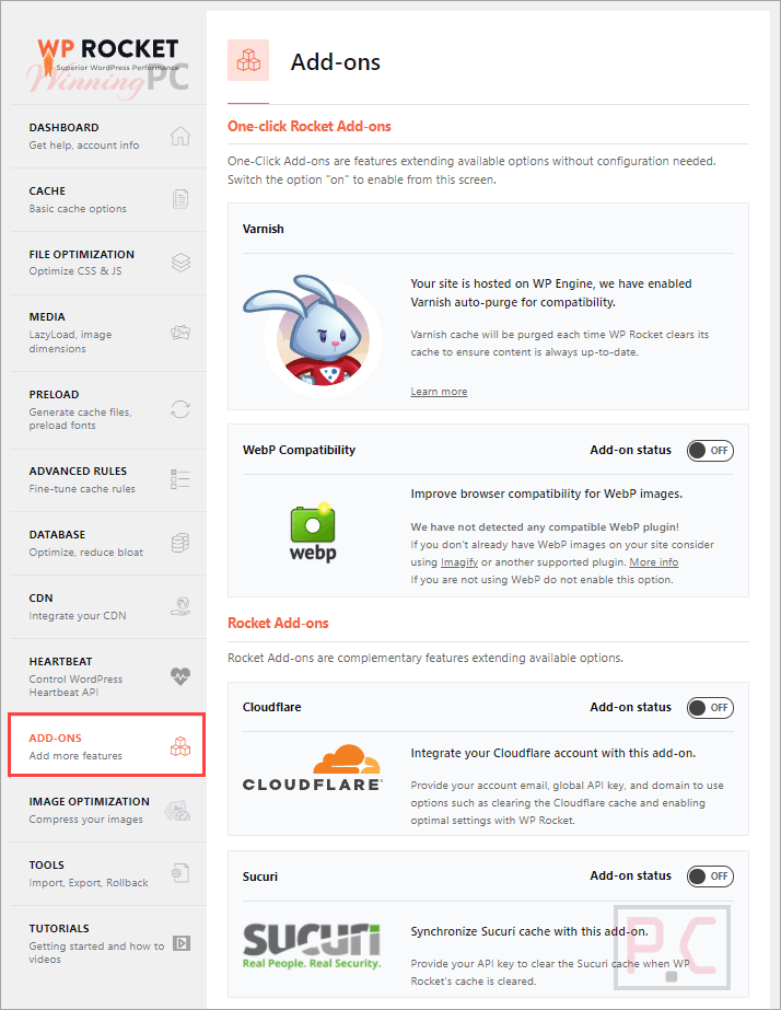 Wp Rocket Add Ons Wp Rocket Add Ons