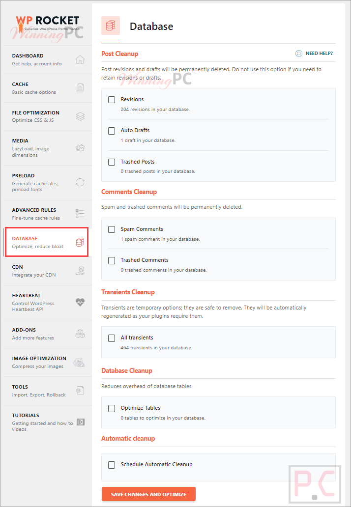 Wp Rocket Database Wp Rocket Database