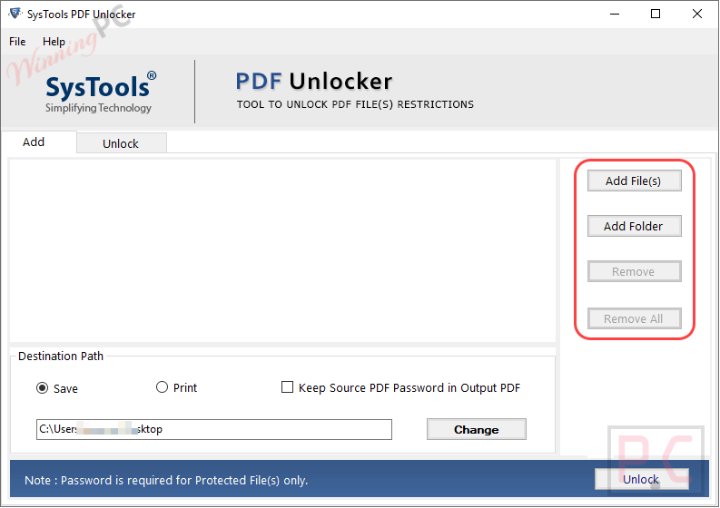 Systools Pdf Unlocker Screenshot Systools Pdf Unlocker