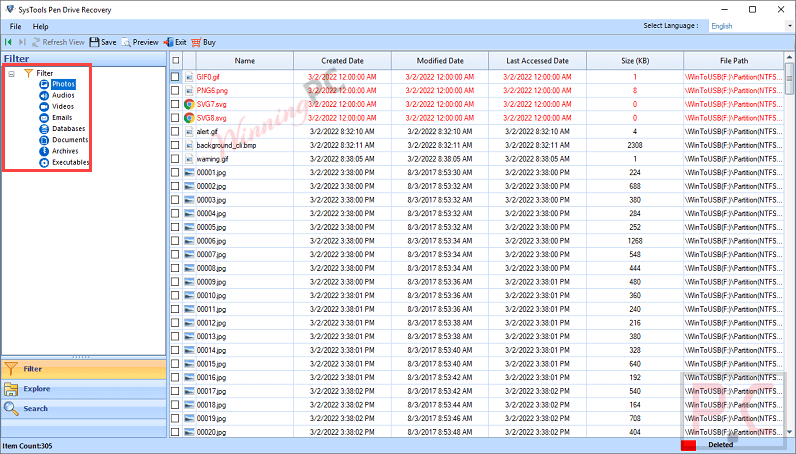 Systools Pen Drive Recovery Filter