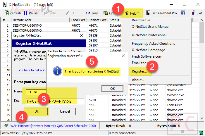 X Netstat Lite Registration X-Netstat Lite Registration