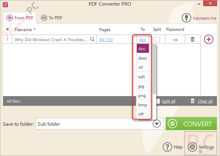 Format Icecream Pdf Converter Pro