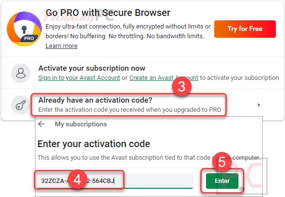 Input Code Avast Secure Browser Pro Input Code Avast Secure Browser Pro