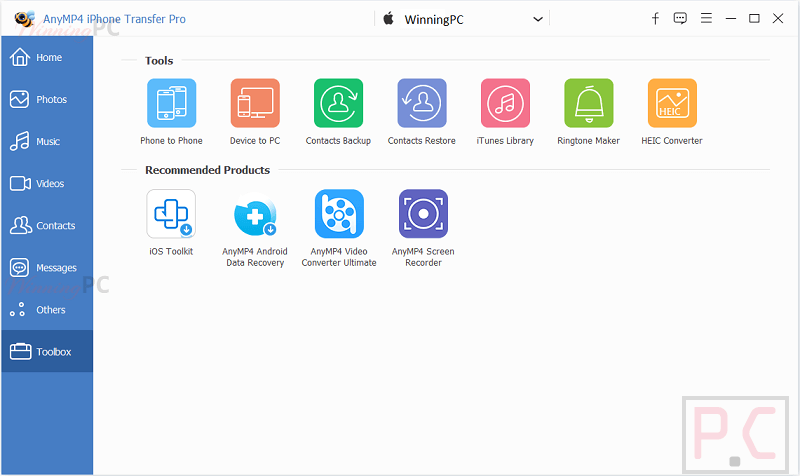 Toolbox Screenshot Anymp4 Iphone Transfer Pro Toolbox Screenshot Anymp4 Iphone Transfer Pro