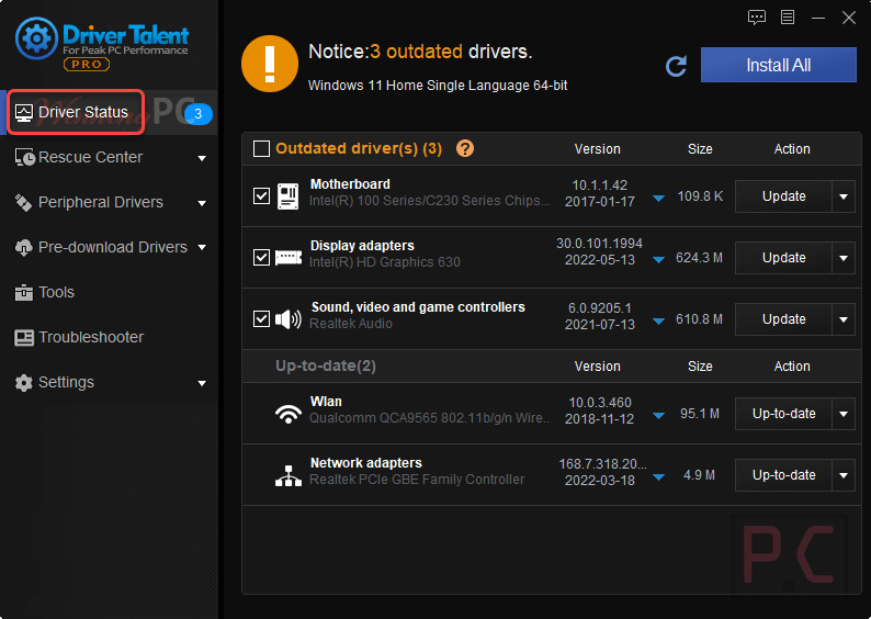 Driver Status Driver Talent Pro Driver Status Driver Talent Pro