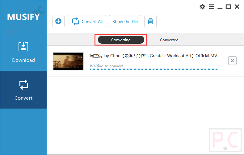 Musify Music Downloader Converting Video