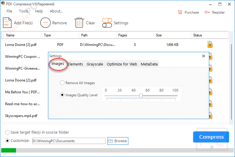 Images Setting Pdf Compressor