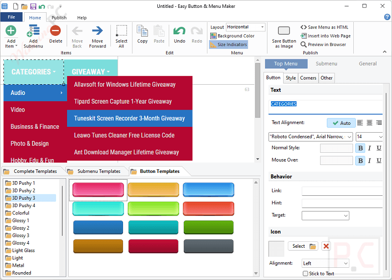 Add Submenu Blumentals Easy Button Menu Maker Add Submenu Blumentals Easy Button Menu Maker