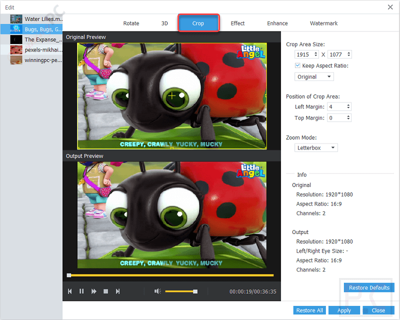 Crop Anymp4 Video Enhancement