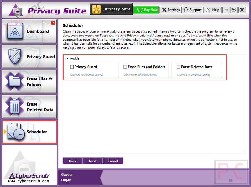 Cyberscrub Privacy Suite Scheduler Module Cyberscrub Privacy Suite Scheduler Module