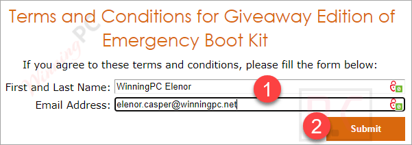 Emergency Boot Kit Giveaway Page