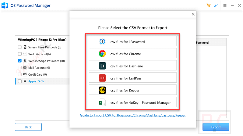 Export Passfab Ios Password Manager