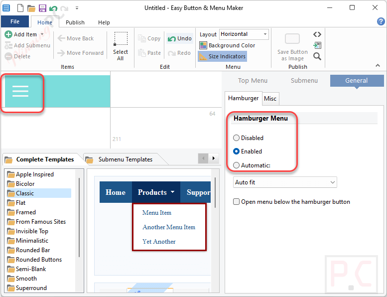 Hamberger Menu Blumentals Easy Button Menu Maker Hamberger Menu Blumentals Easy Button Menu Maker