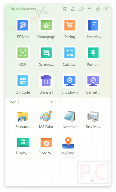 Pdnob Shortcuts Main Screenshot Pdnob Shortcuts Main Screenshot