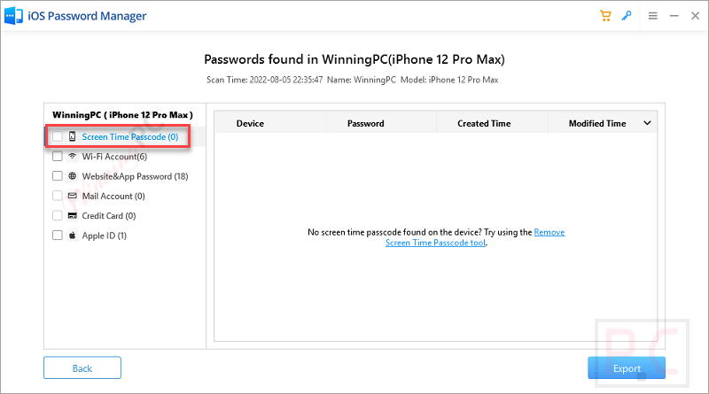 Screen Time Passcode Passfab Ios Password Manager