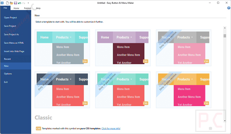 Templates Blumentals Easy Button Menu Maker Templates Blumentals Easy Button Menu Maker