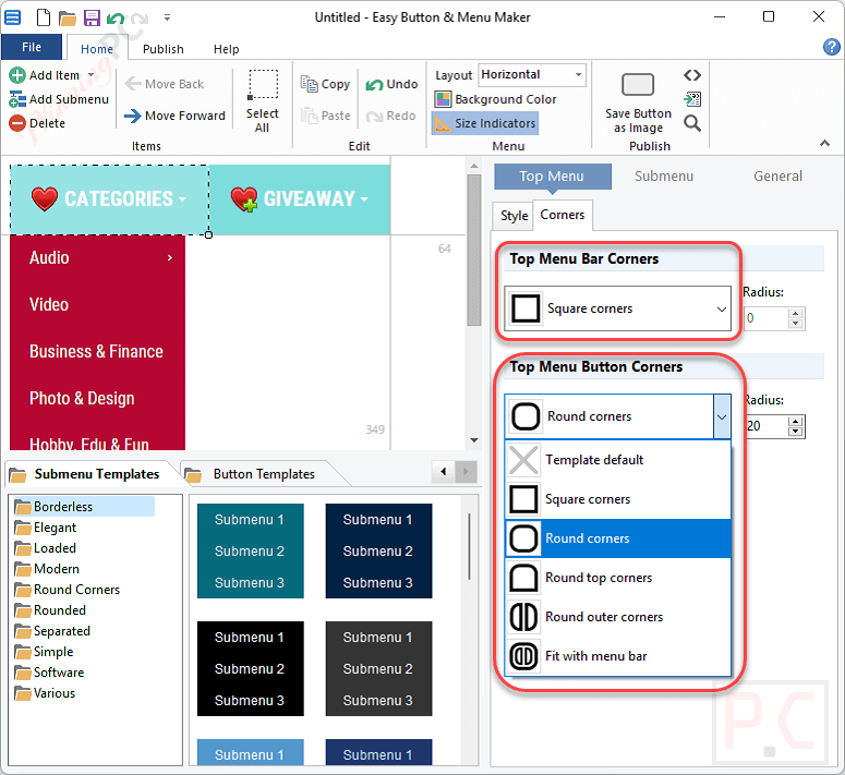 Top Menu Blumentals Easy Button Menu Maker Top Menu Blumentals Easy Button Menu Maker