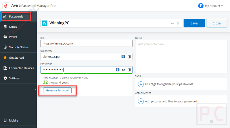 Create Password Avira Password Manager Pro Create Password Avira Password Manager Pro