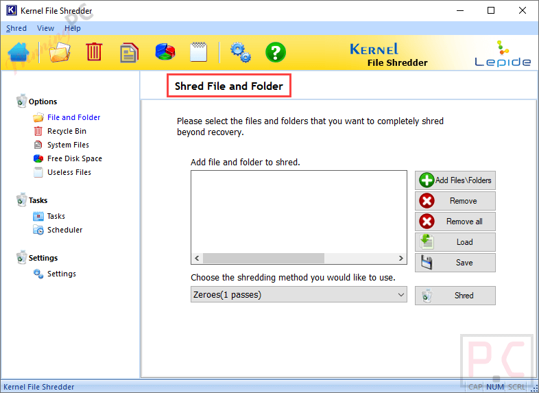Kernel File Shredder Shred File Folder Kernel File Shredder Shred File Folder